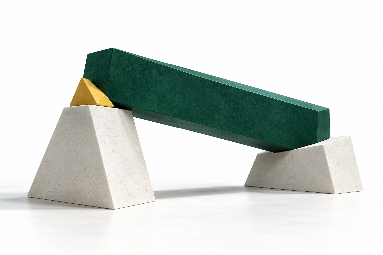 Green Beam Bridge with Yellow Test Piece